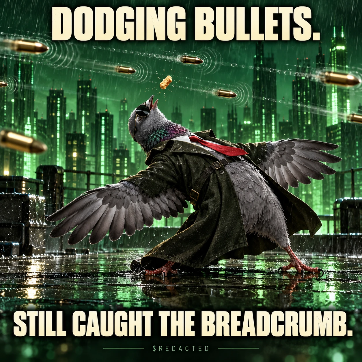 Dodging bullets. Still caught the breadcrumb.